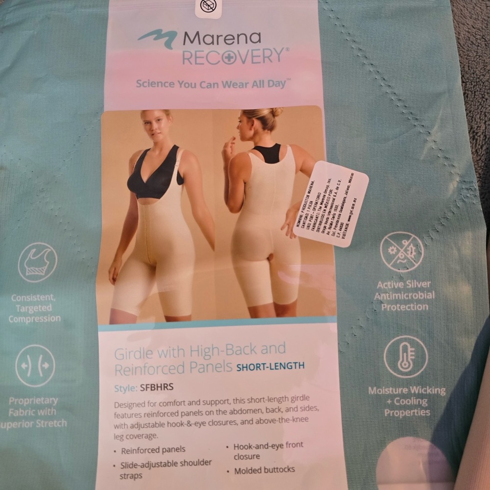 Marena Beige High-Back Shapewear with Reinforced Panels